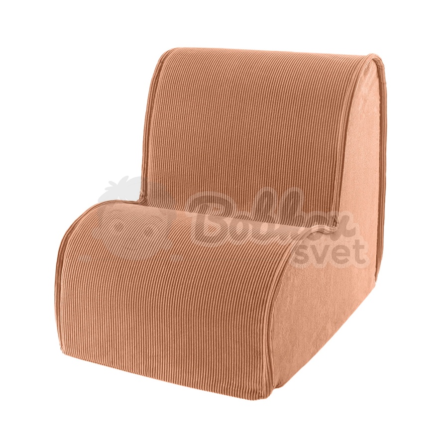 Detské kresielko do izby - SLIM menčester / Corduroy - BRICK