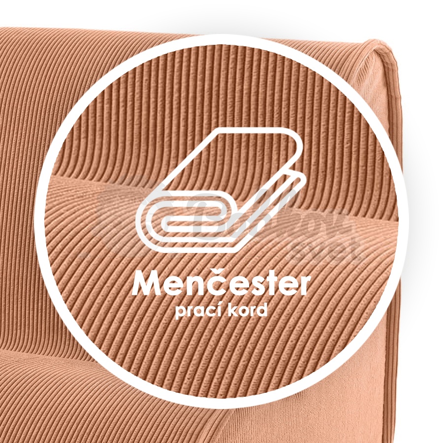 Detské kresielko do izby - SLIM menčester / Corduroy - BRICK