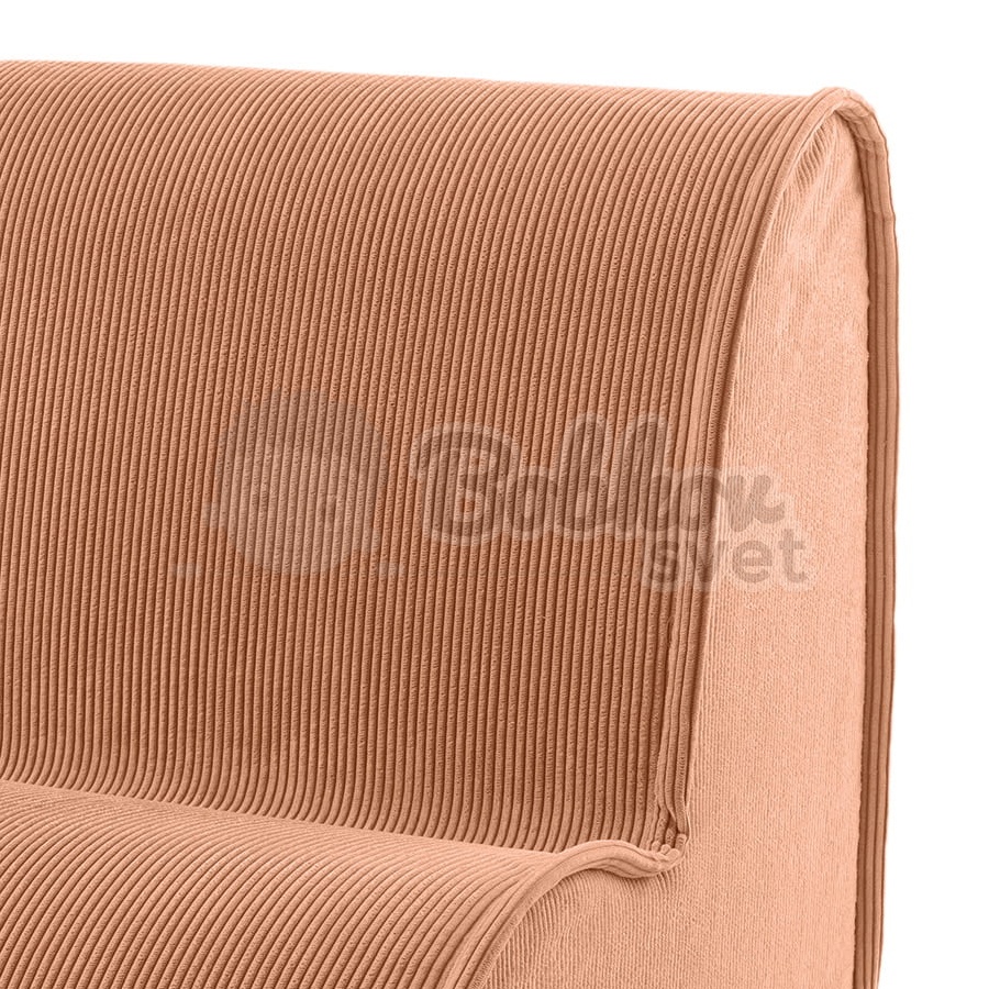 Detské kresielko do izby - SLIM menčester / Corduroy - BRICK