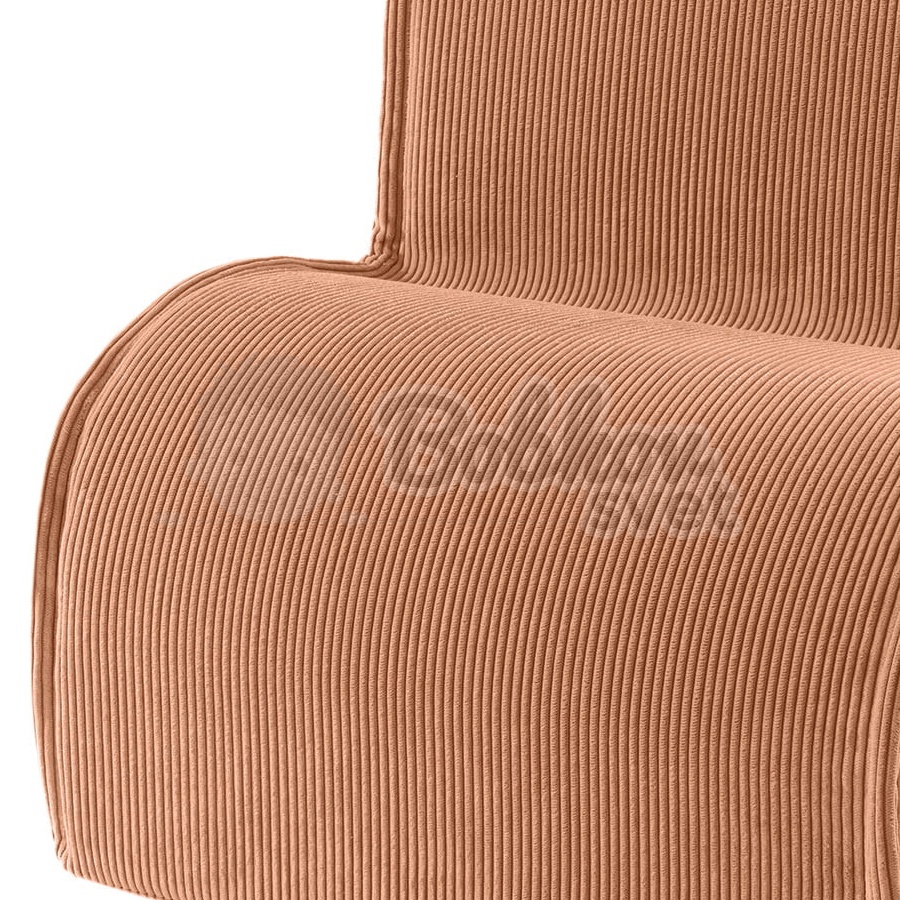 Detské kresielko do izby - SLIM menčester / Corduroy - BRICK