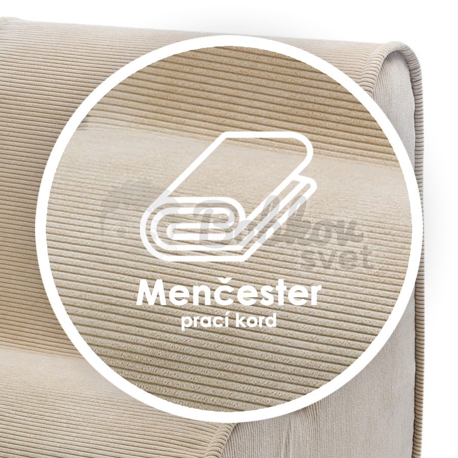 Detské kresielko do izby - SLIM menčester / Corduroy - ECRU