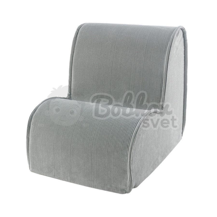Detské kresielko do izby - SLIM menčester / Corduroy - GRAY