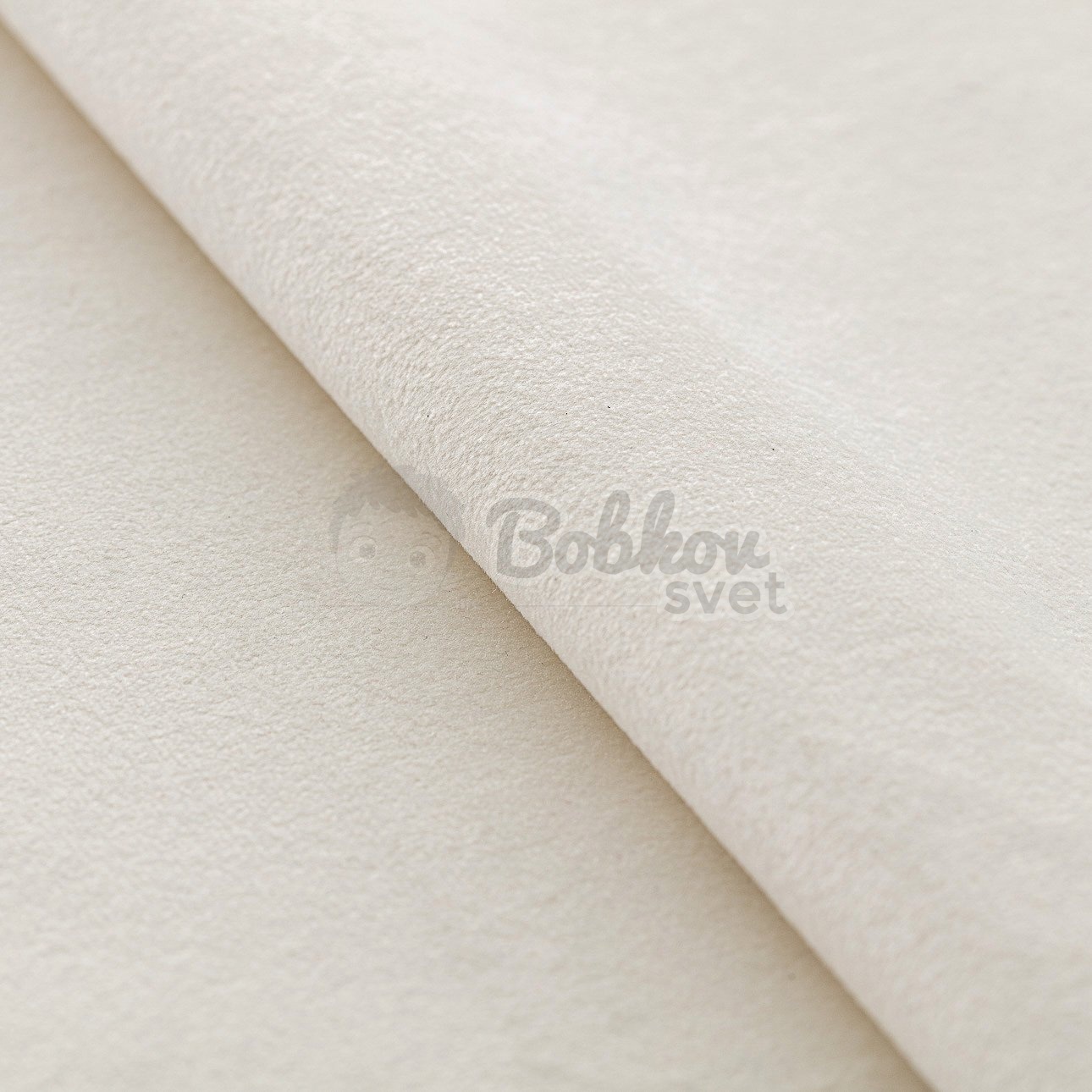 VELVET sedací vak / puf 60cm - krémovo biela