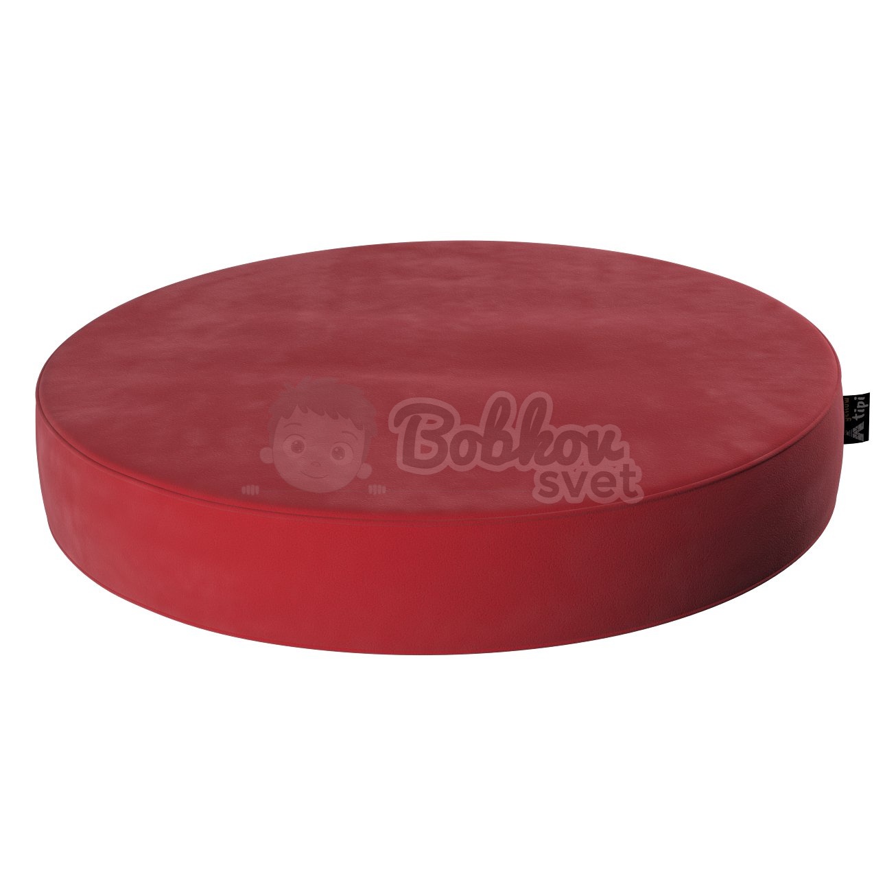 VELVET sedací vak / puf 60cm - tm. červená