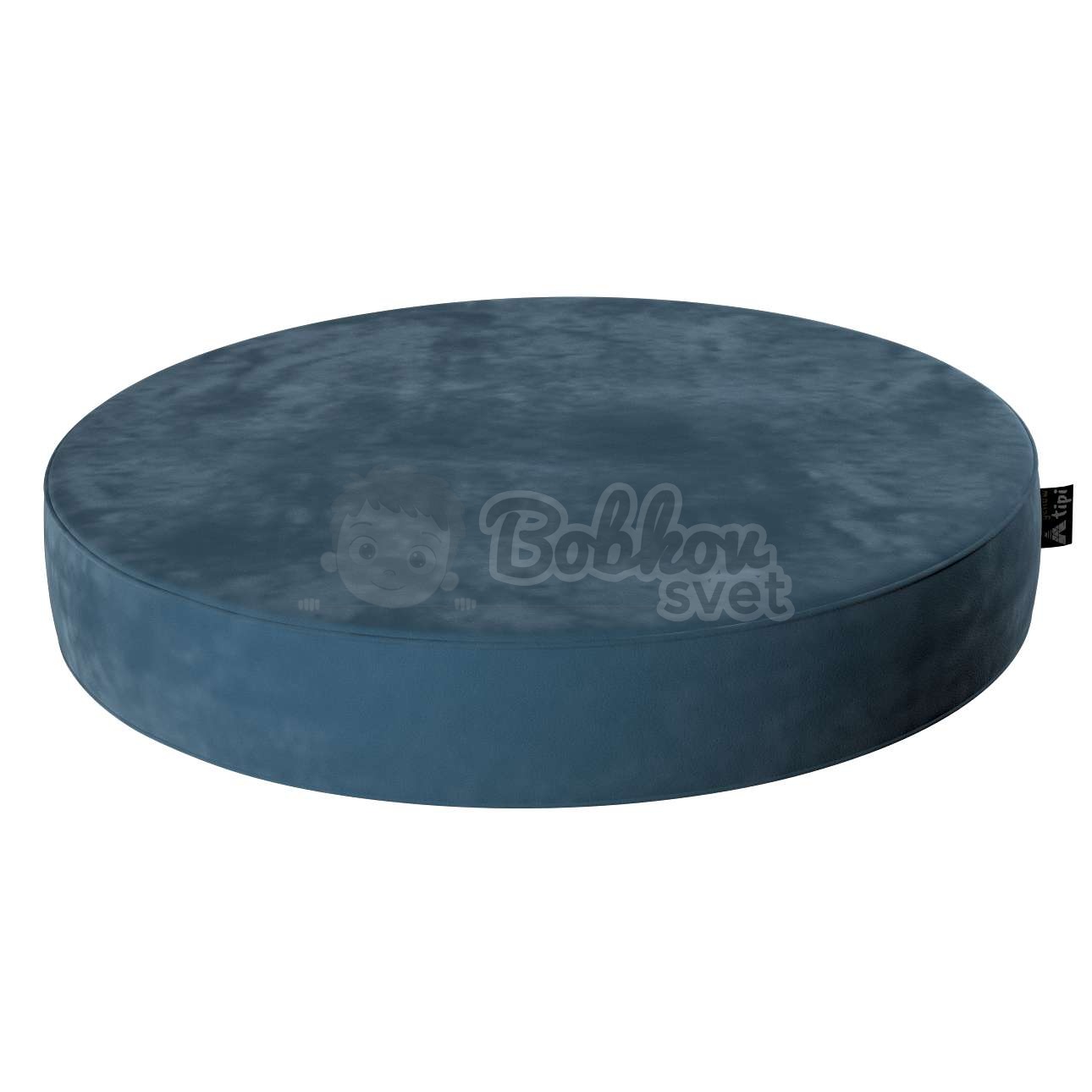 VELVET sedací vak / puf 60cm - pruská modrá