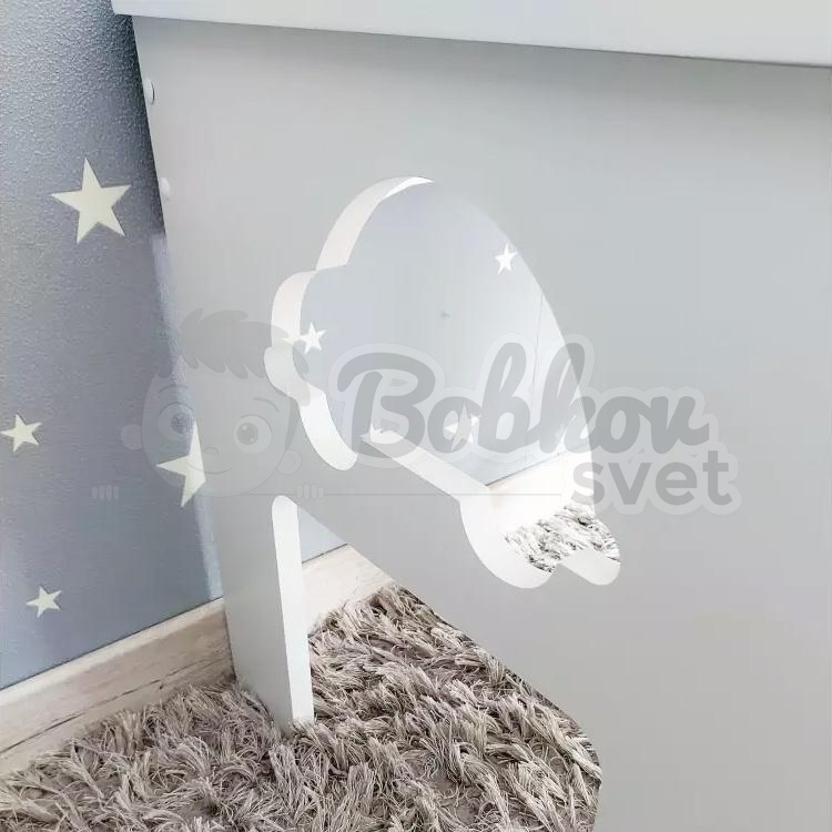 SET stolík a stolička pre deti s nápadným výrezom - motív AUTÍČKO