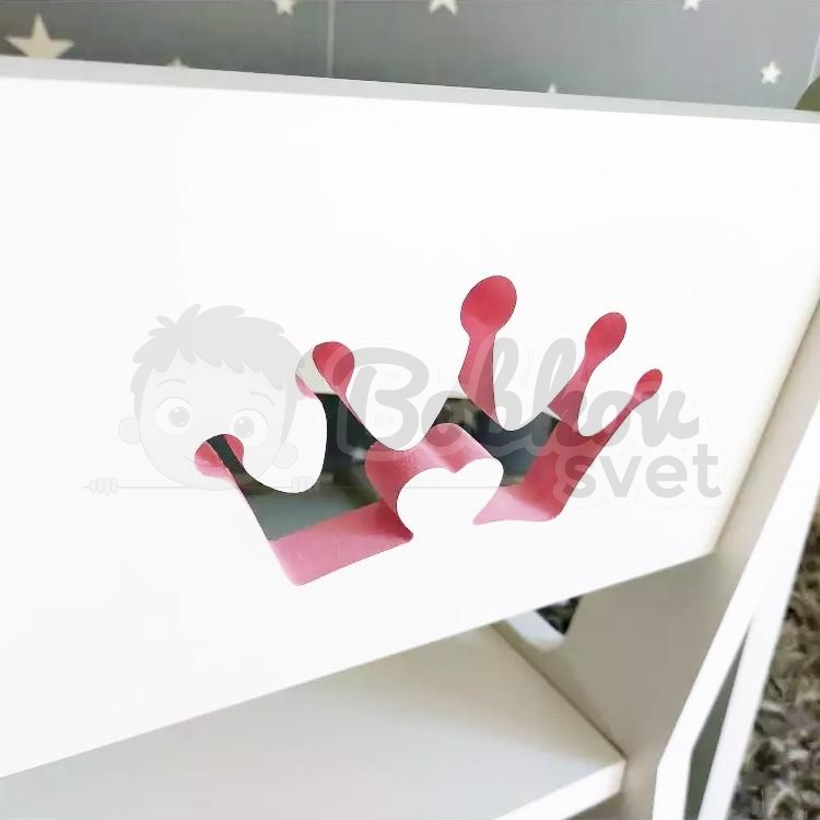 SET stolík a stolička pre deti s nápadným výrezom - motív KORUNKA