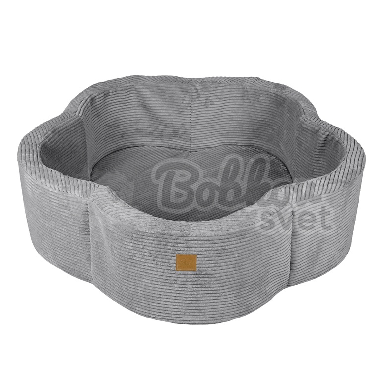Suchý bazén kvietok s podložkou a guličkami 200 ks (ø 103cm) - Corduroy Estetic GRAY