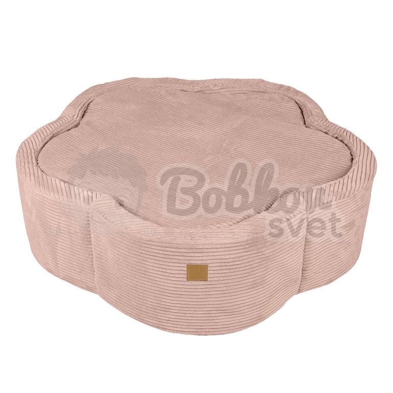 Suchý bazén kvietok s podložkou a guličkami 200 ks (ø 103cm) - Corduroy Estetic PINK