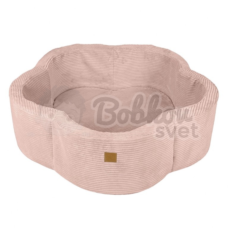 Suchý bazén kvietok s podložkou a guličkami 200 ks (ø 103cm) - Corduroy Estetic PINK