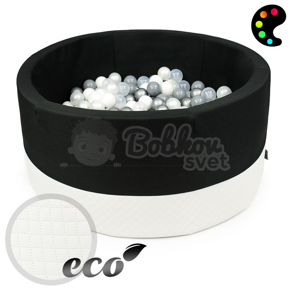Suchý bazénik s loptičkami 200 ks ø 90cm - ECO čierny