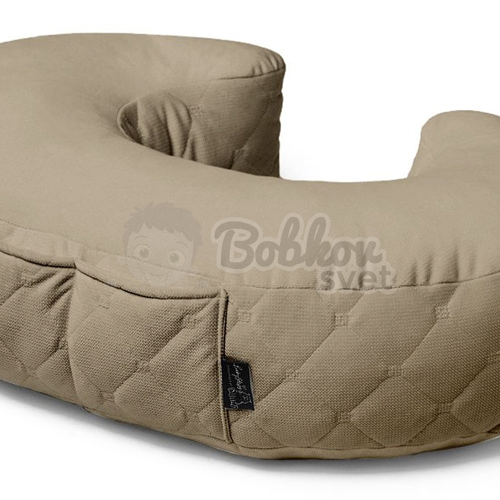 Vankúš na kojenie VELVET / pohodlné dojčenie - Vintage beige
