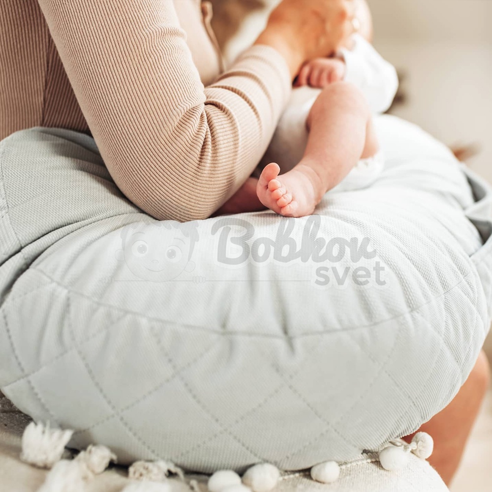 Vankúš na kojenie VELVET / pohodlné dojčenie - Grey