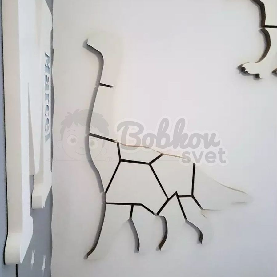 Drevená dekorácia na stenu - séria DINO PUZZLE - Brachiosaurus 70 cm