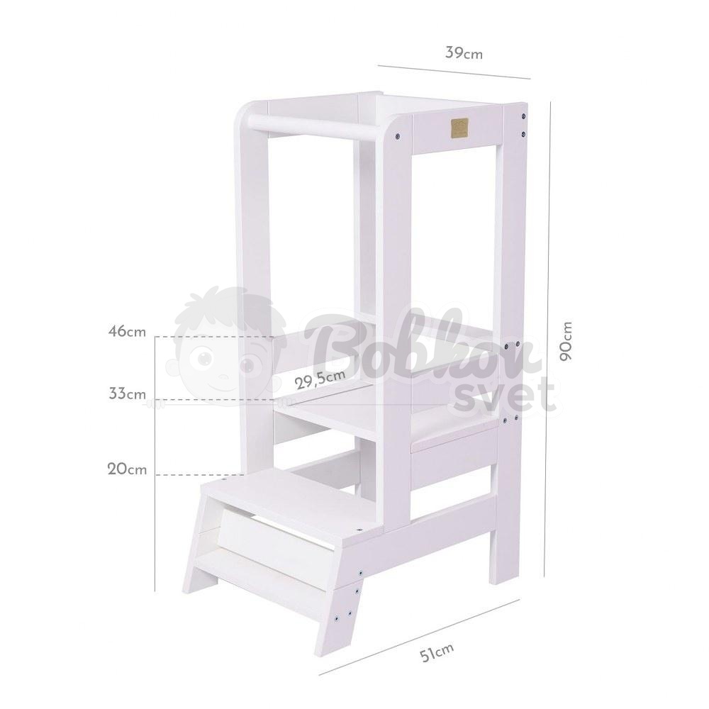 Učiaca veža MeowBaby® Kitchen Helper biela