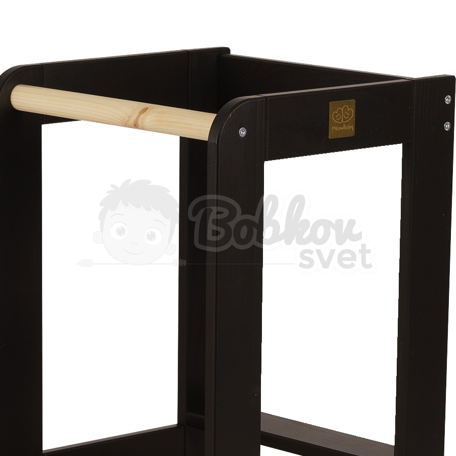 Učiaca veža MeowBaby® Kitchen Helper KOMBI čierno-prírodná