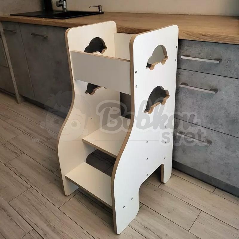 Učiaca veža SAFE - Kitchen Helper biela - AUTÁ