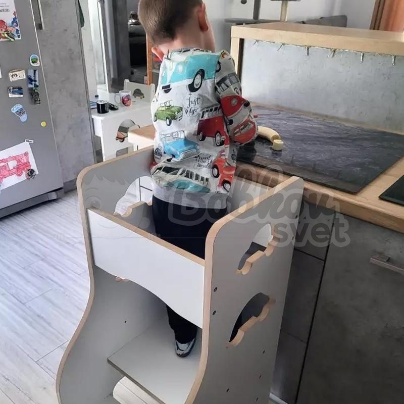 Učiaca veža SAFE - Kitchen Helper biela - AUTÁ