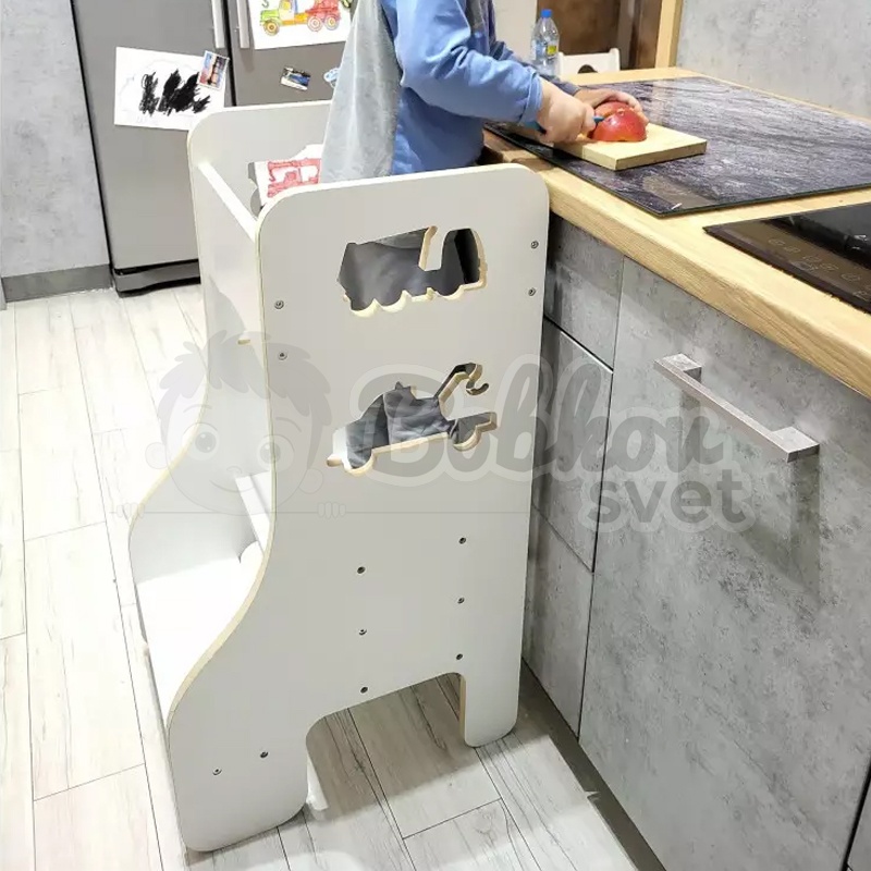 Učiaca veža SAFE - Kitchen Helper biela - PRACOVNÉ AUTÁ