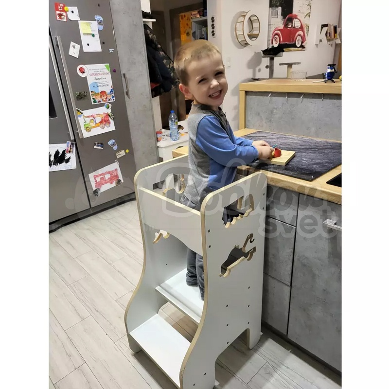 Učiaca veža SAFE - Kitchen Helper biela - PRACOVNÉ AUTÁ