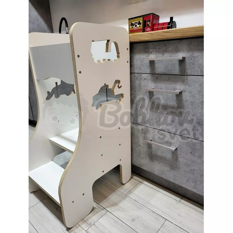 Učiaca veža SAFE - Kitchen Helper biela - PRACOVNÉ AUTÁ