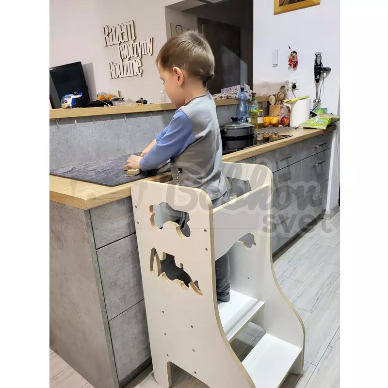 Učiaca veža SAFE - Kitchen Helper biela - PRACOVNÉ AUTÁ