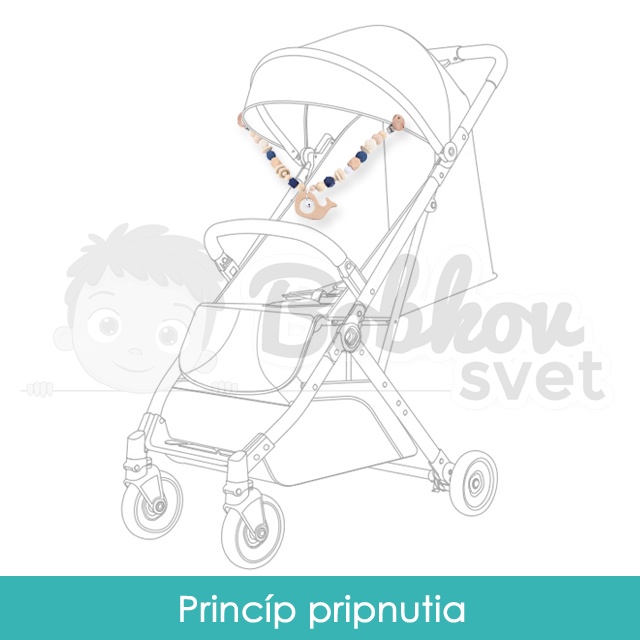 Stimulačná retiazka na kočík s klipom - model SRNKA