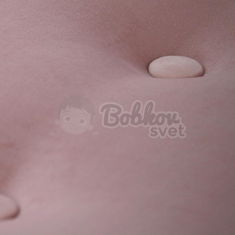 LUXURY úložný box / veľký taburet na sedenie s uškami - bledomodrý
