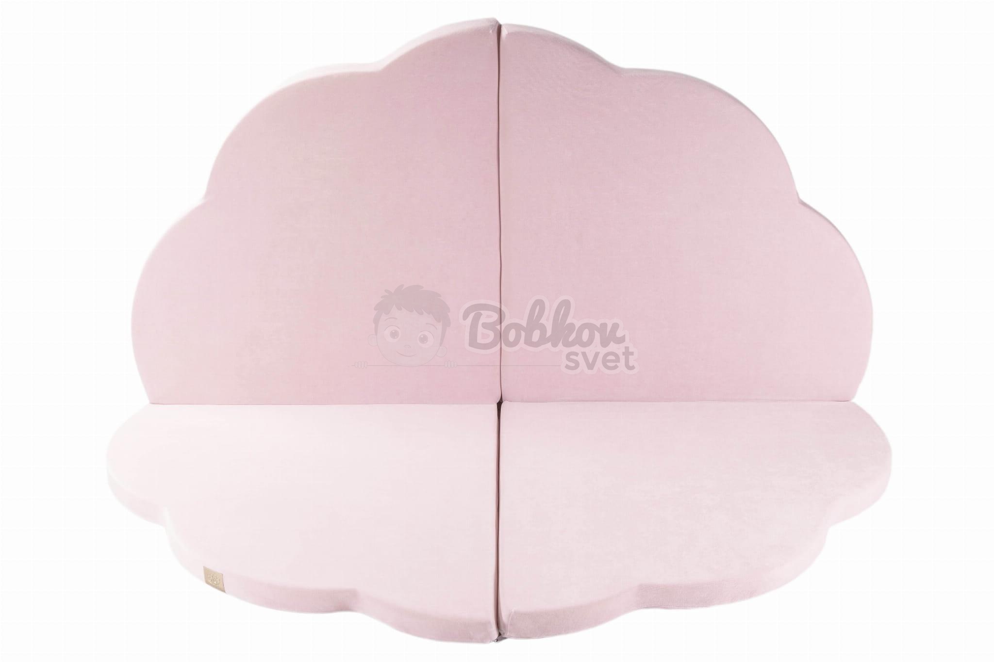 Detská podložka na hranie MeowBaby® 160 x 160 cm obláčik - svetloružová