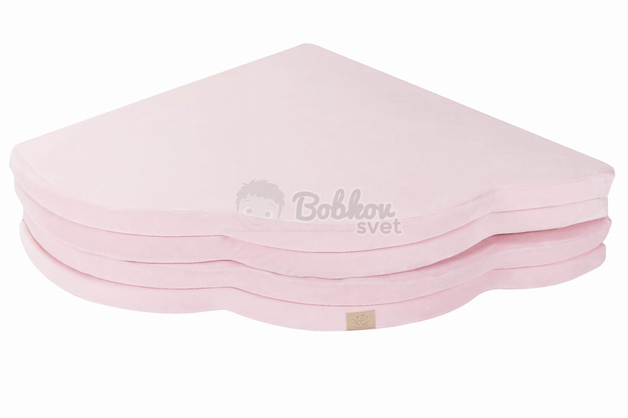 Detská podložka na hranie MeowBaby® 160 x 160 cm obláčik - svetloružová