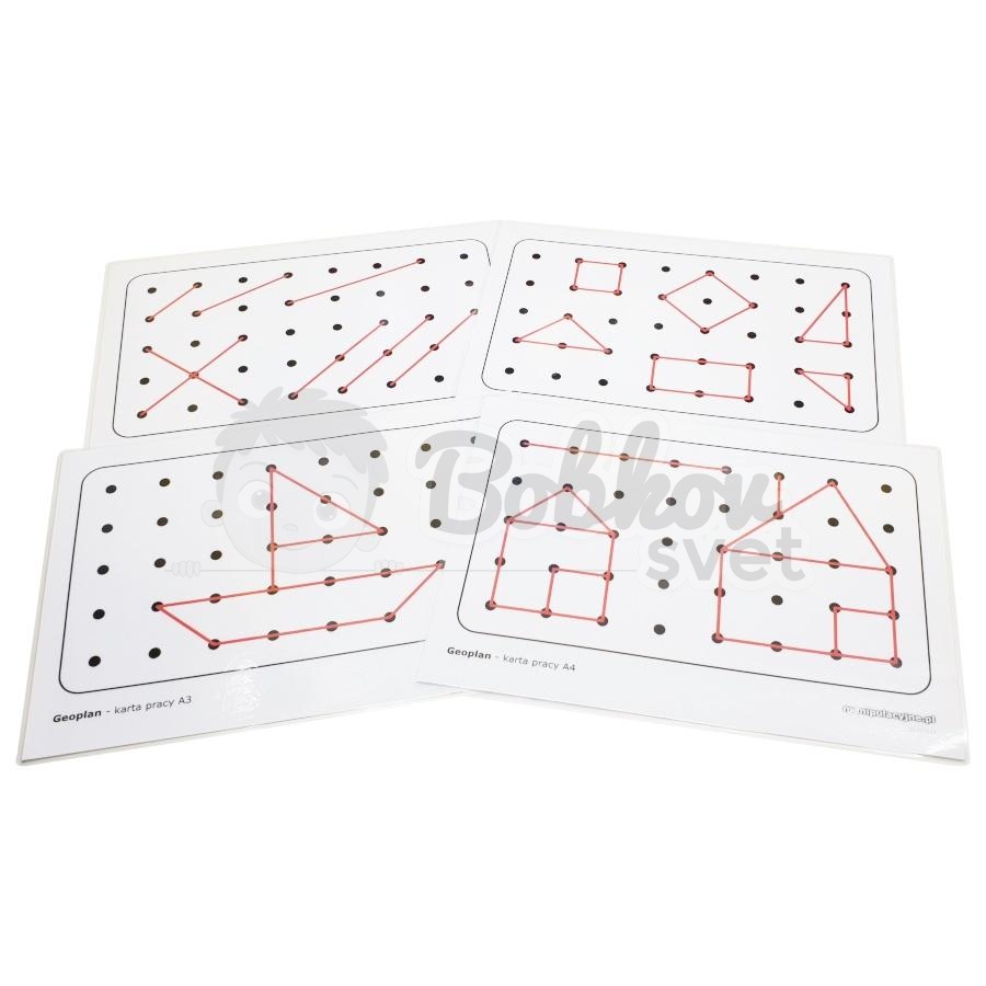 Geoboard - náučná hra / drevená doska s gumičkami 35 cm - GEOPLÁN