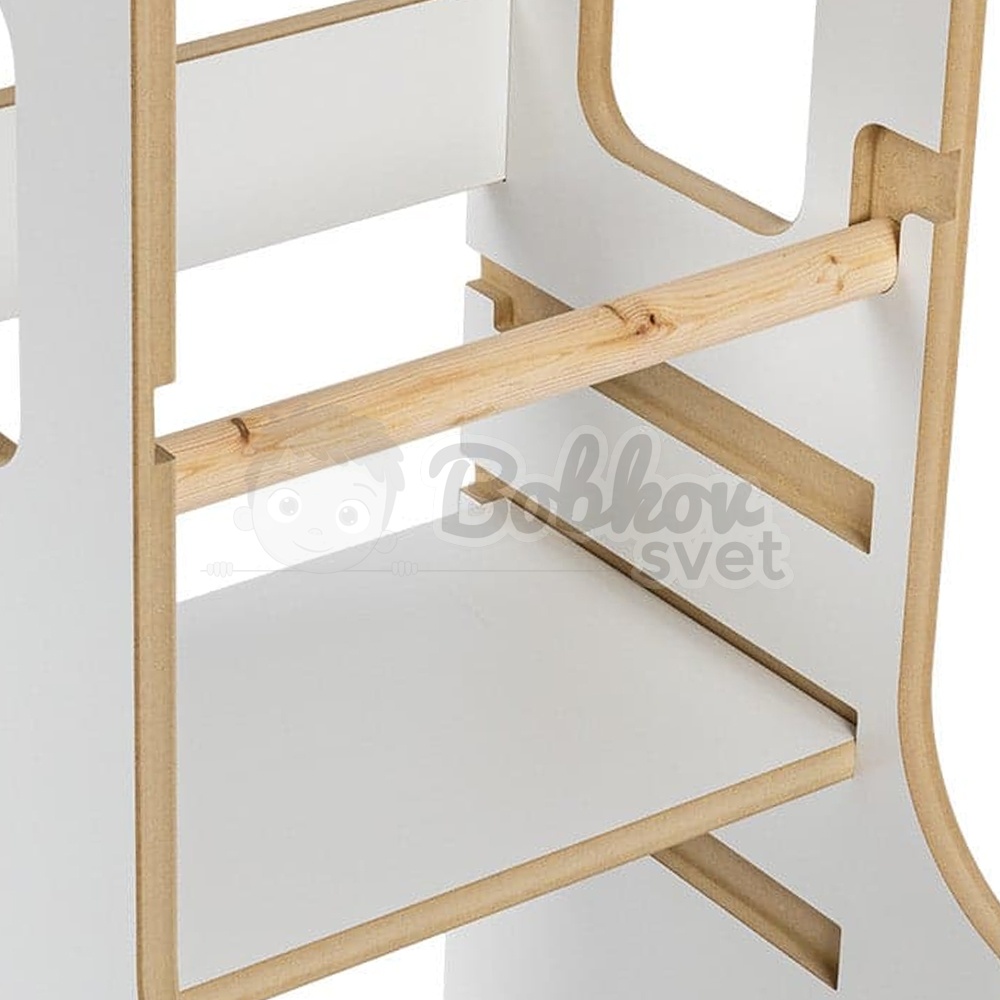 Učiaca veža MDF | Wooden MeowBaby® Kitchen Helper - biela