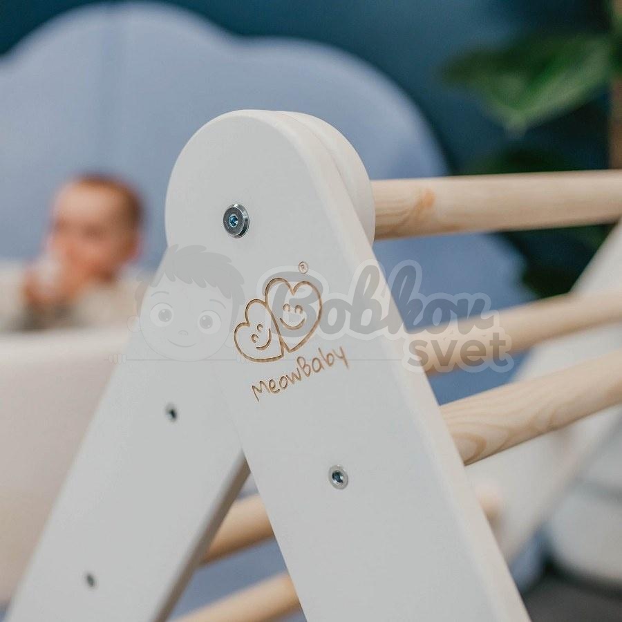 Montessori Piklerovej triangel (drevený trojuholník) JUNIOR - nature / biely