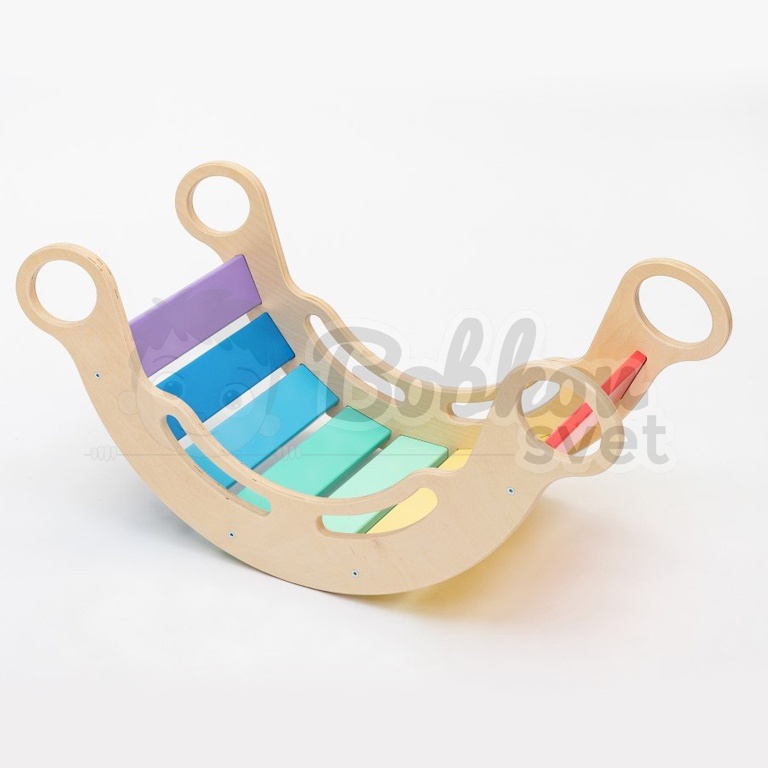 Montessori dúhová hojdačka 5v1 COLOR