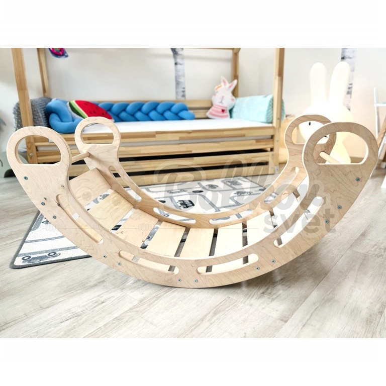 Montessori drevená hojdačka NATUR 100cm MAX
