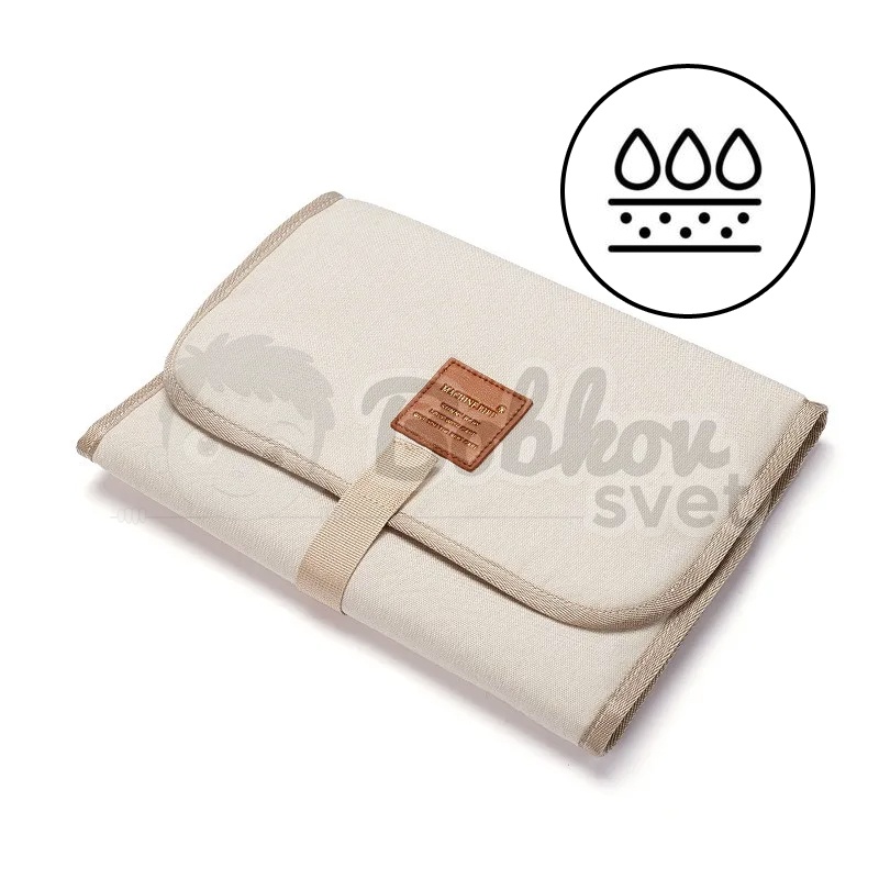 Nepremokavá cestovná prebaľovacia podložka pre bábätká - BEIGE