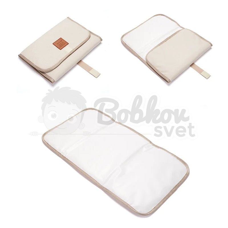 Nepremokavá cestovná prebaľovacia podložka pre bábätká - BEIGE