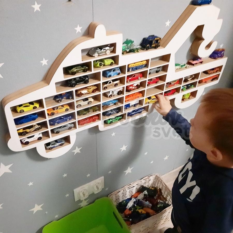 Veľký organizér na malé autíčka / angličáky - model ŤAHAČ