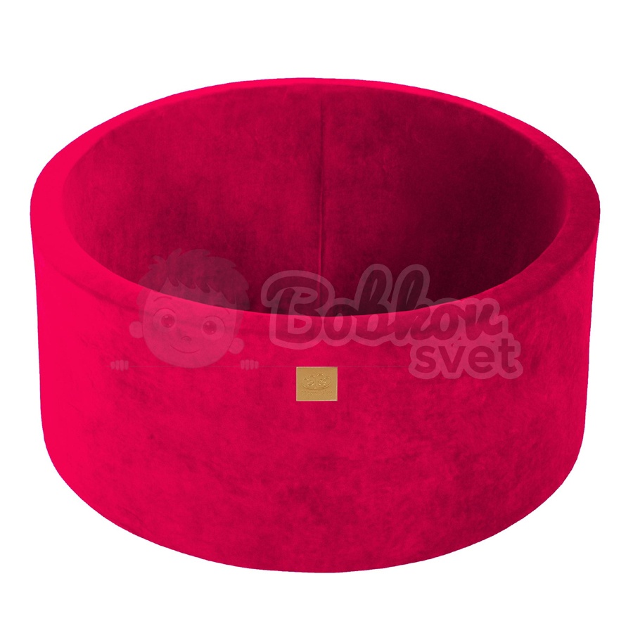 Detský suchý bazén EXCLUSIVE ZAMAT model Raspberries s guličkami 300 ks (90x40cm)