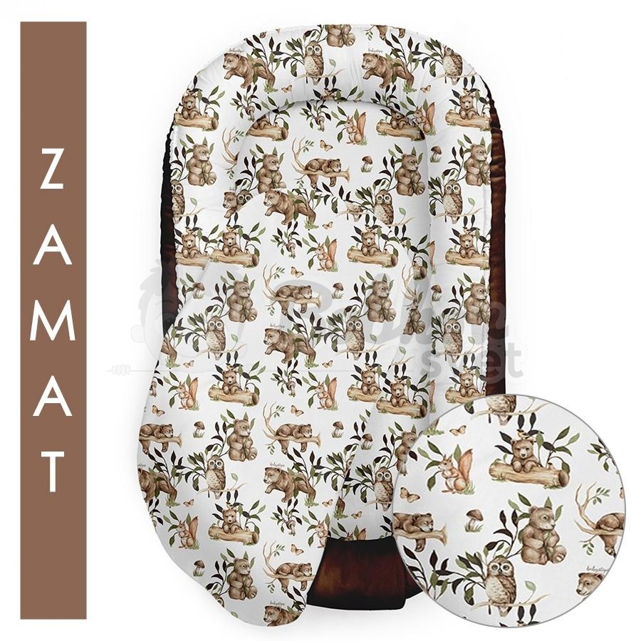 Hniezdo pre bábätko VELVET EXCLUSIVE - Happy bear