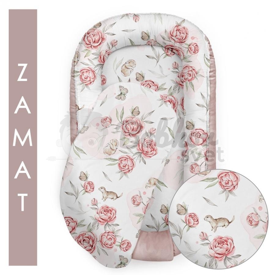 Hniezdo pre bábätko VELVET EXCLUSIVE - Peony dreamland