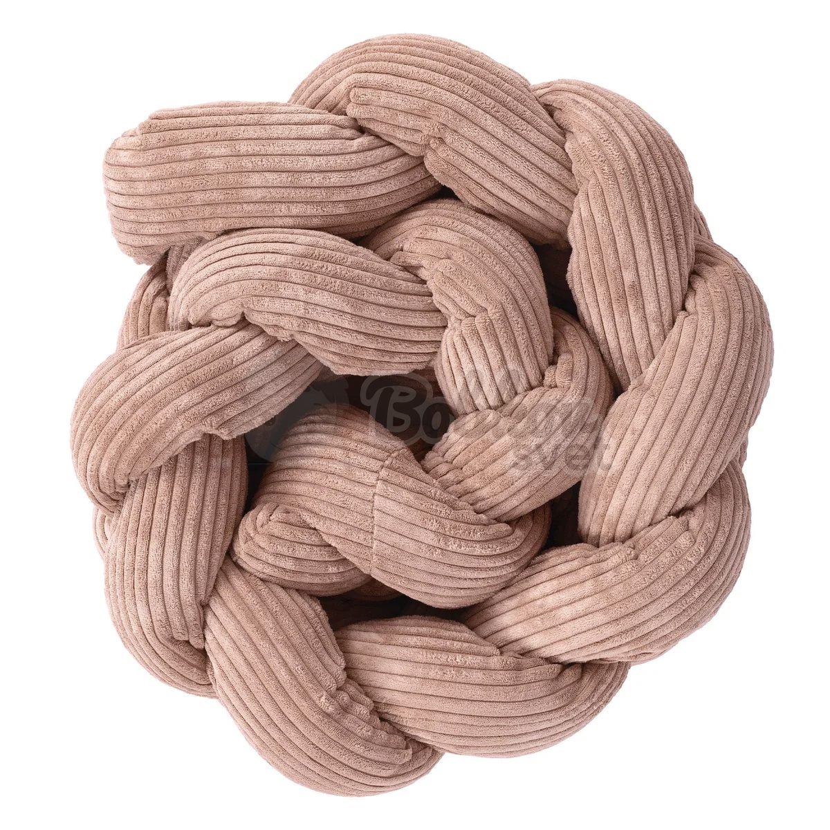 Pletený mantinel / ochrana do postieľky - vrkoč 1,5m - Corduroy Estetic PINK