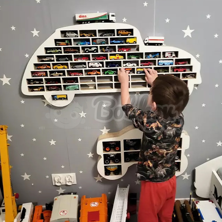 Veľký organizér na malé autíčka / angličáky - model VW Garbus