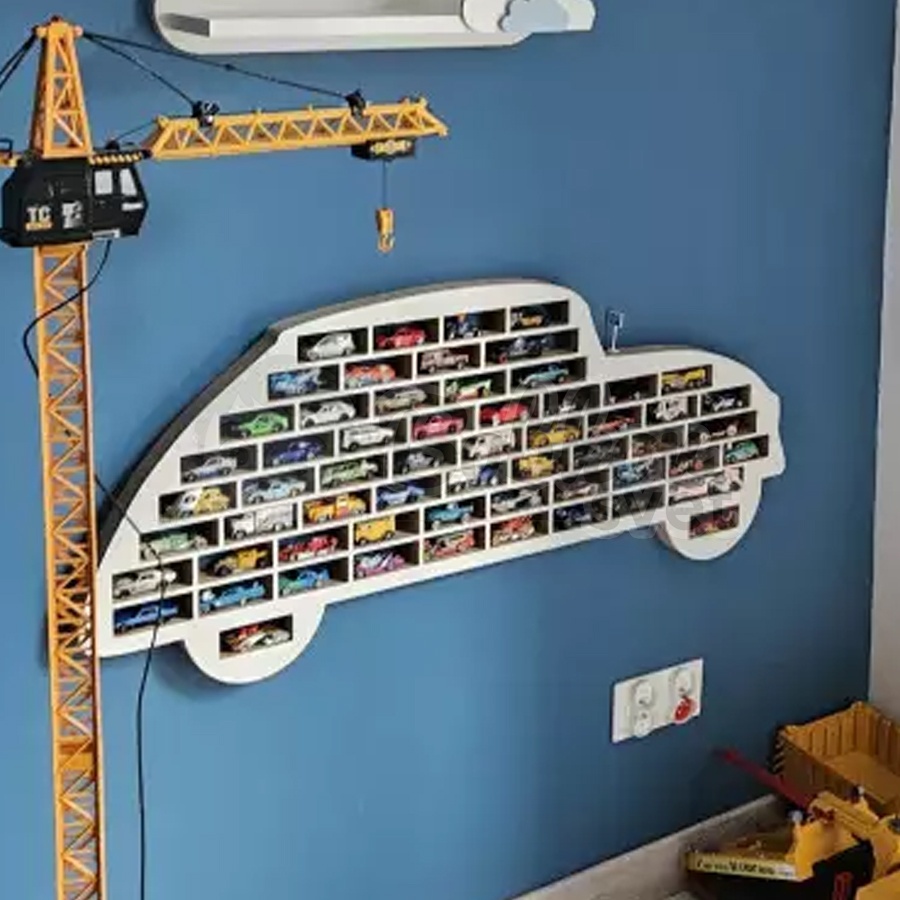 Veľký organizér na malé autíčka / angličáky - model VW Garbus