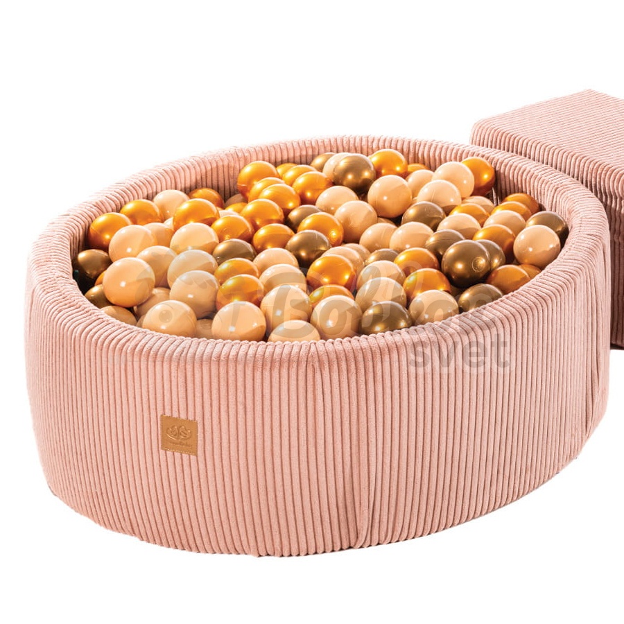Penová hracia zostava so suchým bazénom model 9883 Corduroy Estetic PINK s guličkami 200 ks
