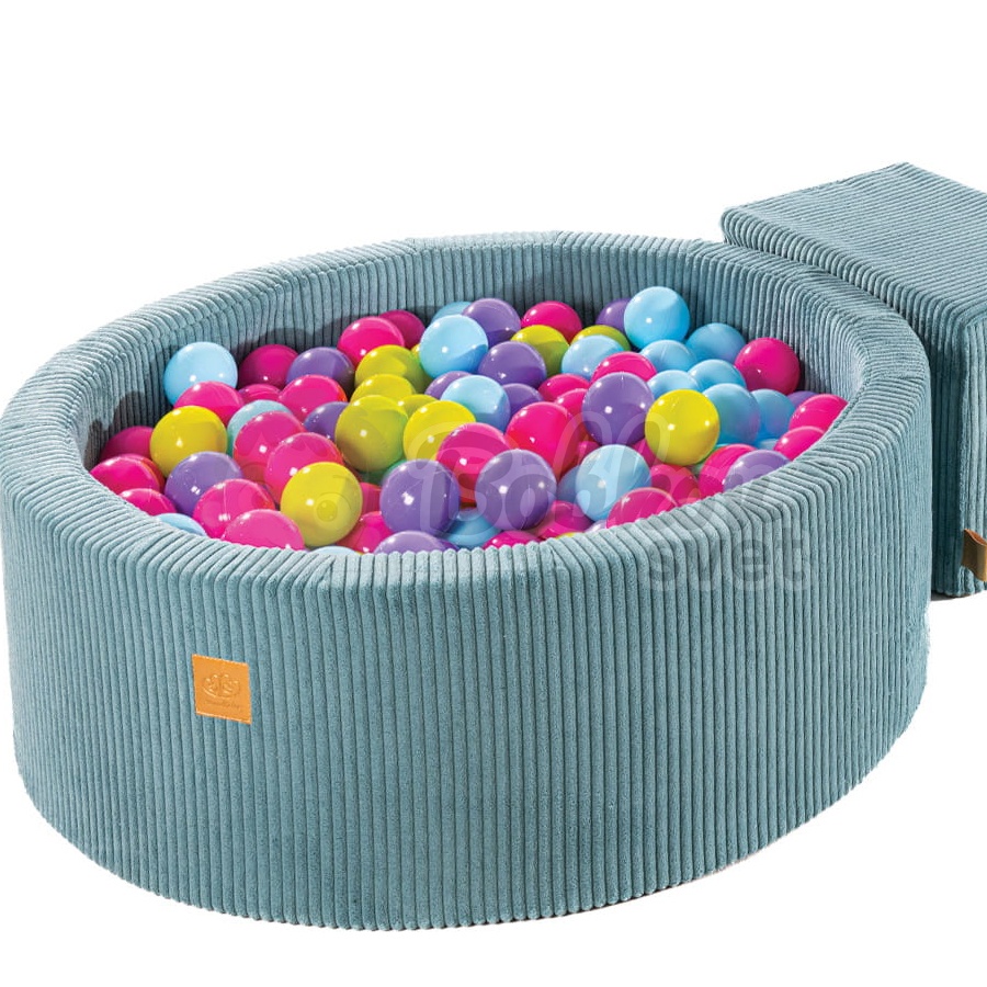 Penová hracia zostava so suchým bazénom model 9829 Corduroy Estetic TYRKYS s guličkami 200 ks