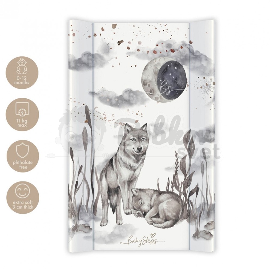 Prebaľovacia podložka pre bábätká EXCLUSIVE (50 x 80 cm) - Wolf Moonlight