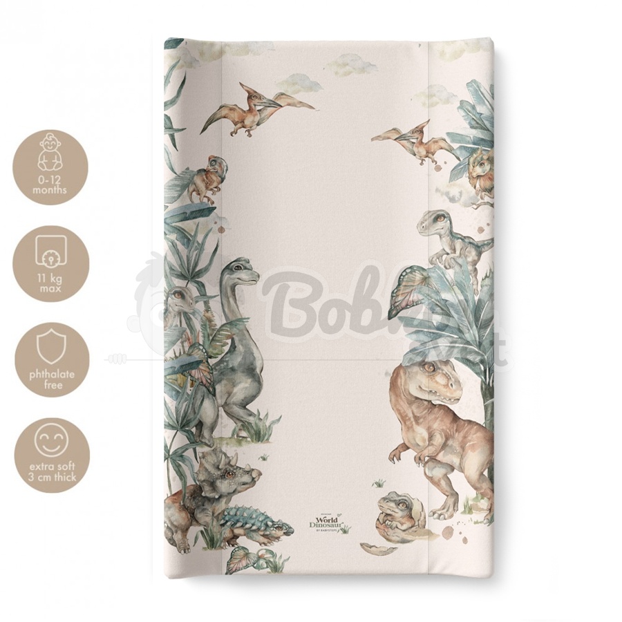 Prebaľovacia podložka pre bábätká EXCLUSIVE (50 x 80 cm) - Word of dinosaurs