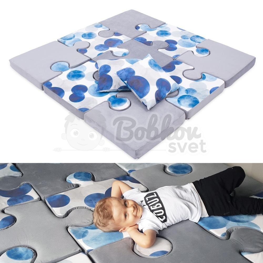 Veľké PUZZLE - podložka na hranie 150 x 150 cm - BLUE