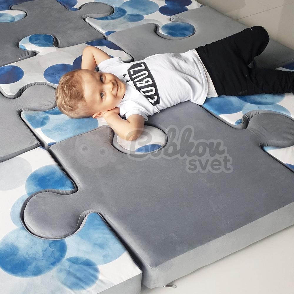 Veľké PUZZLE - podložka na hranie 150 x 150 cm - BLUE
